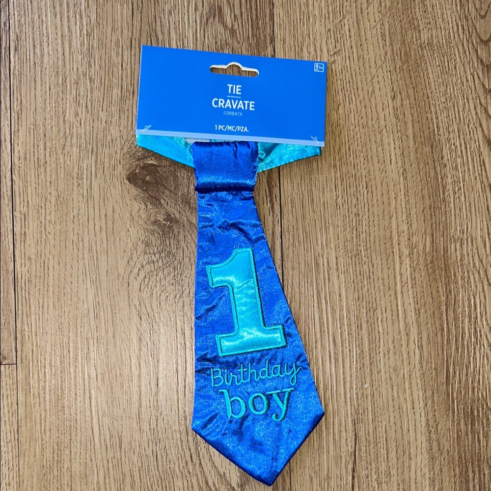 Amscan Blue 'Birthday Boy' Kids Tie